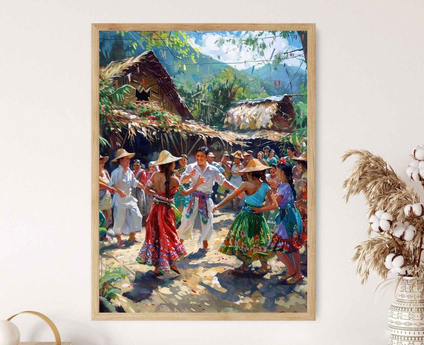 Affiche de Mariage Filipino – Art Impression de Scène Nuptiale Traditionnelle