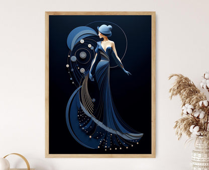 Affiche Art Déco Gatsby – Poster Impression d'Art 1920s pour Décor