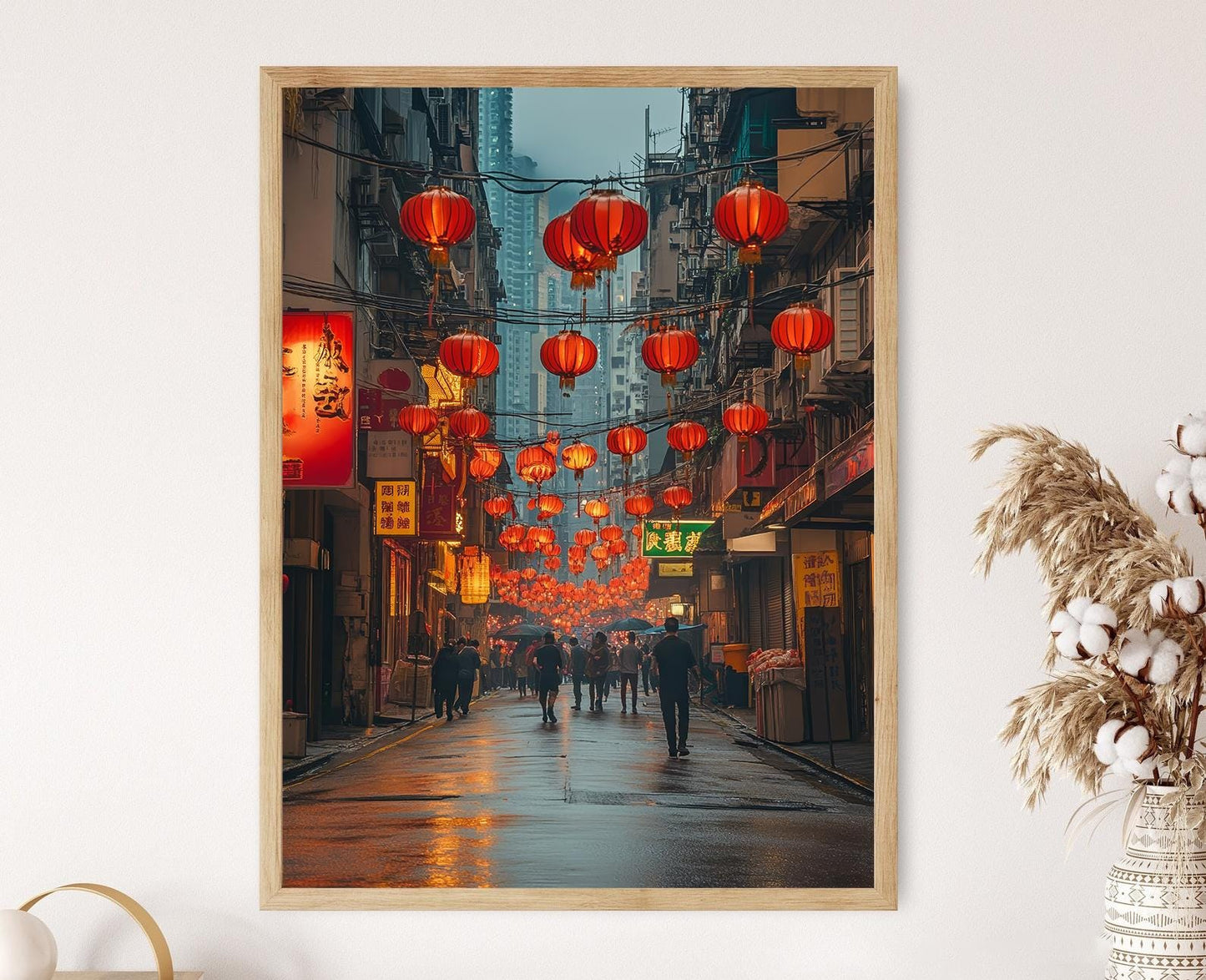 Affiche Nouvel An Chinois – Poster Danseurs de Dragons et Lanternes