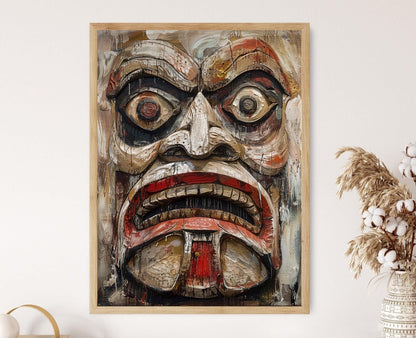 Affiche Masque Haida – Poster Art Tribal du Pacifique Nord