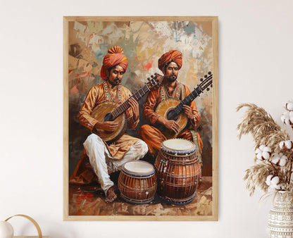 Affiche Musique Classique Indienne – Poster Art Culturel Élégant