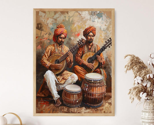 Affiche Musique Classique Indienne – Poster Art Culturel Élégant