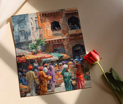 Affiche Art Punjabi – Imprimé Vivid des Stands et Danses Folkloriques