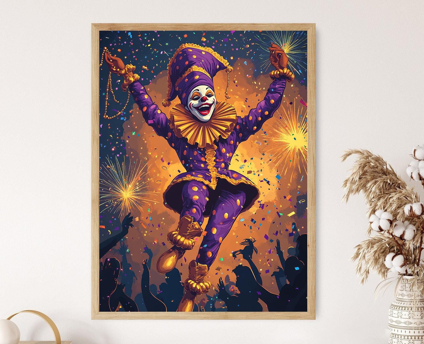 Affiche Carnaval de Mardi Gras – Art du Jester, Illustration Festive