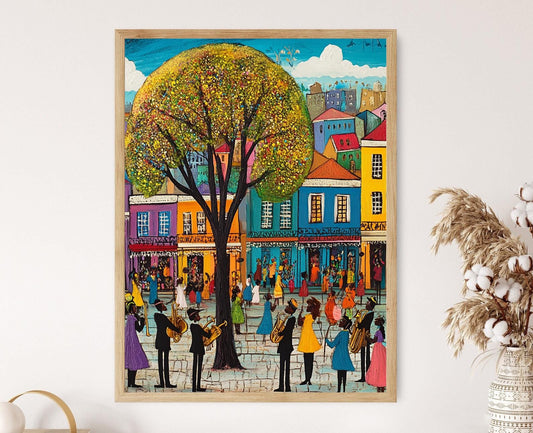 Affiche Mardi Gras – Illustration Colorée de la Fête à La Nouvelle-Orléans