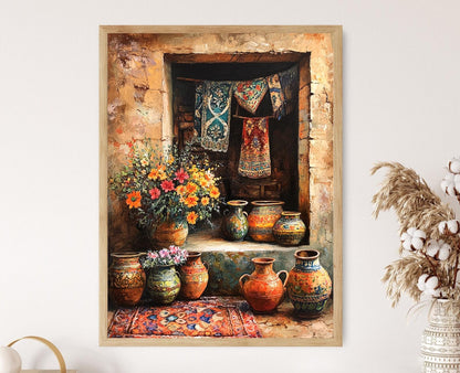 Affiche Atelier de Pottery Népalais – Poster Pots et Vases en Argile