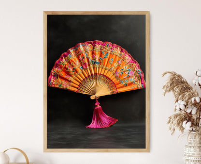 Affiche Punjabi Pakhi – Impression Art déco brodée vibrante