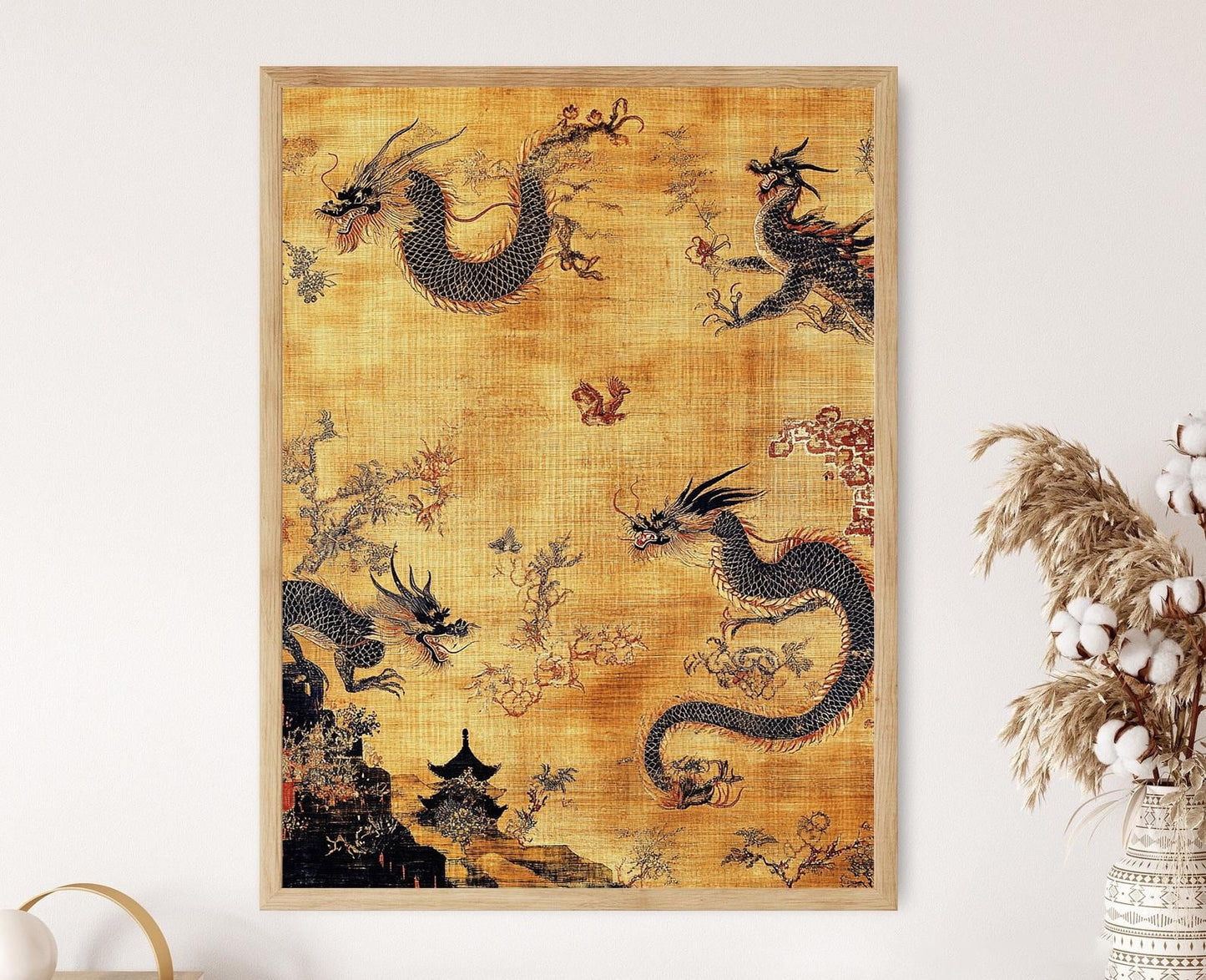 Affiche Dynastie Han – Impression Art Tapisserie Dragons & Phénix