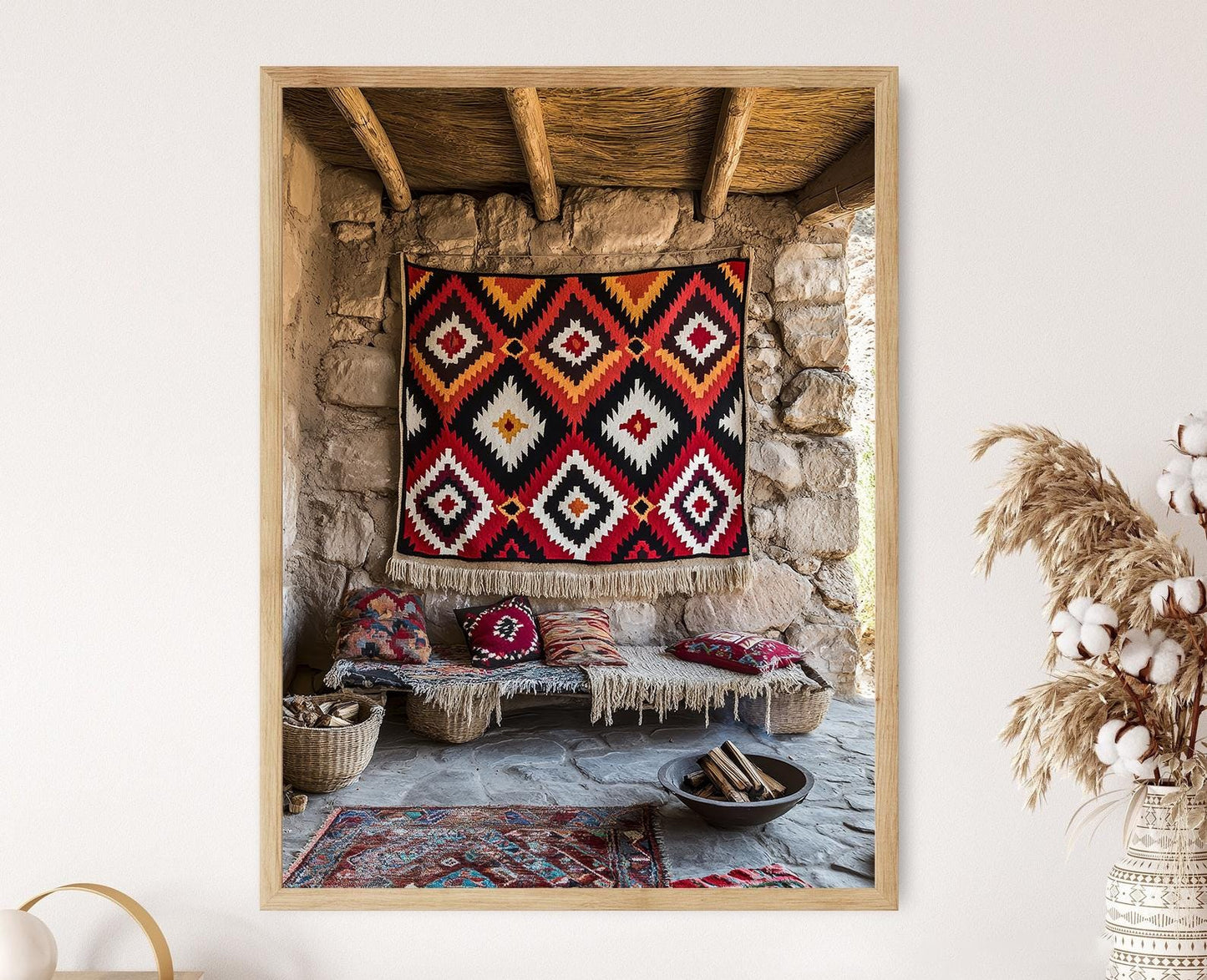 Affiche Tapisserie Kurde – Poster Motif du Kurdistan en Impression Fine