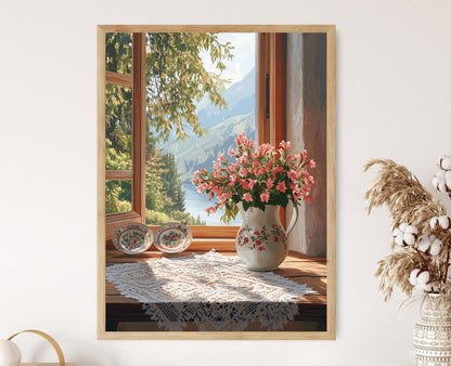 Affiche Broderie Hardanger – Poster Art Traditionnelle Norvégienne