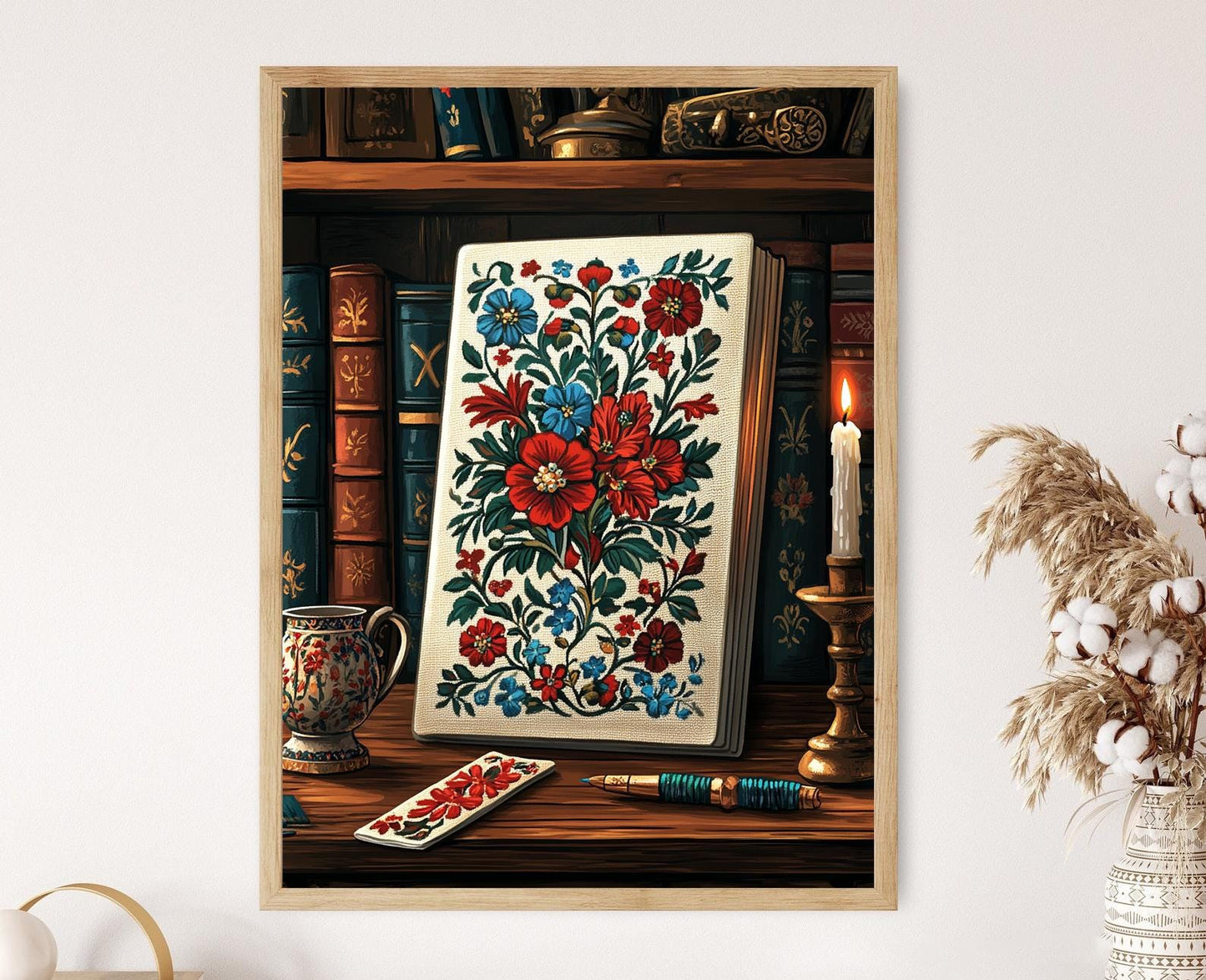 Affiche Art Folk Suédois – Poster Illustration de Couverture de Livre