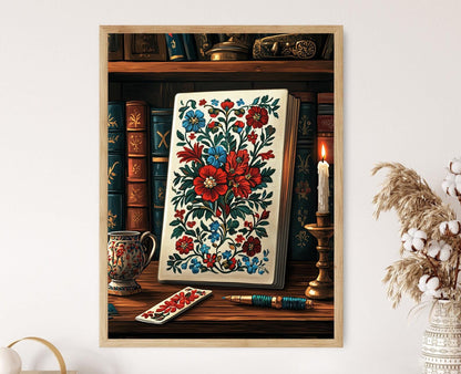 Affiche Art Folk Suédois – Poster Illustration de Couverture de Livre