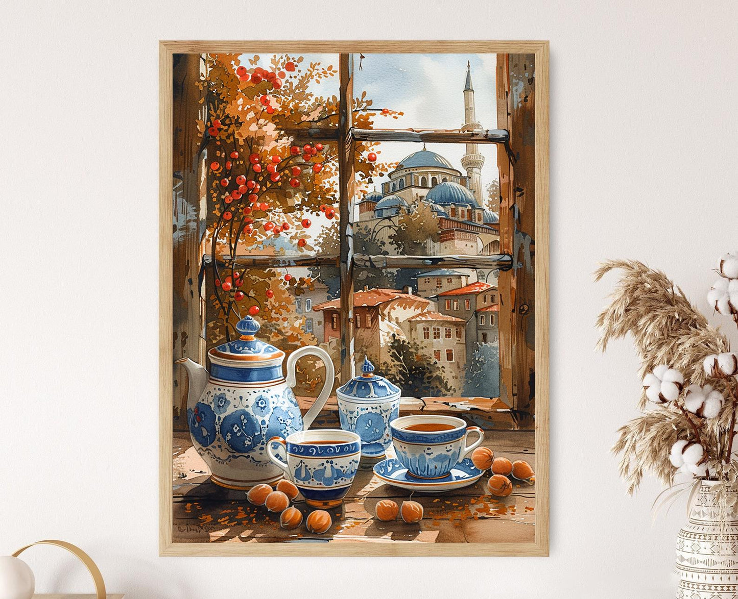 Affiche Café Turc – Impression Riche et Aromatique avec Motifs Classiques