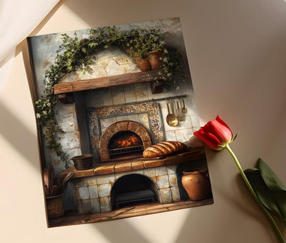 Affiche Cuisine Serbe Rustique – Illustration du Pain Poga?a et Ustensiles