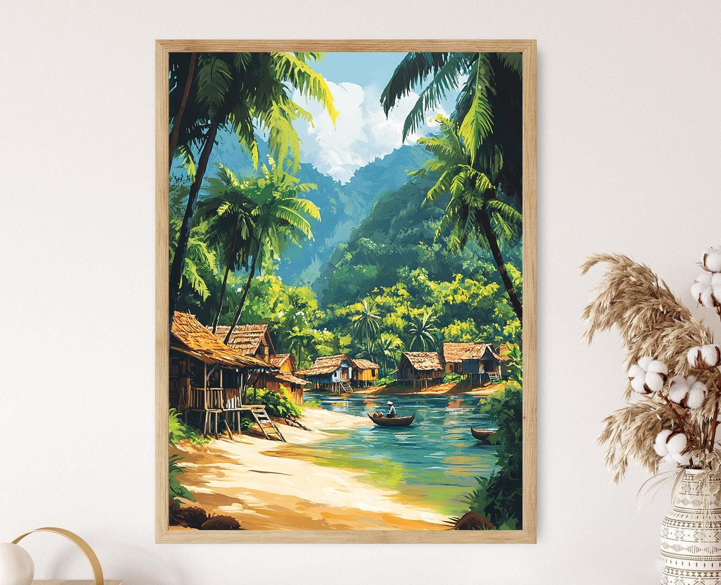 Affiche Davao Village – Poster Illustration du Patrimoine Philippin