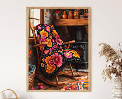 Affiche Éléganse Estonienne – Poster Illustration en Laine Muhu