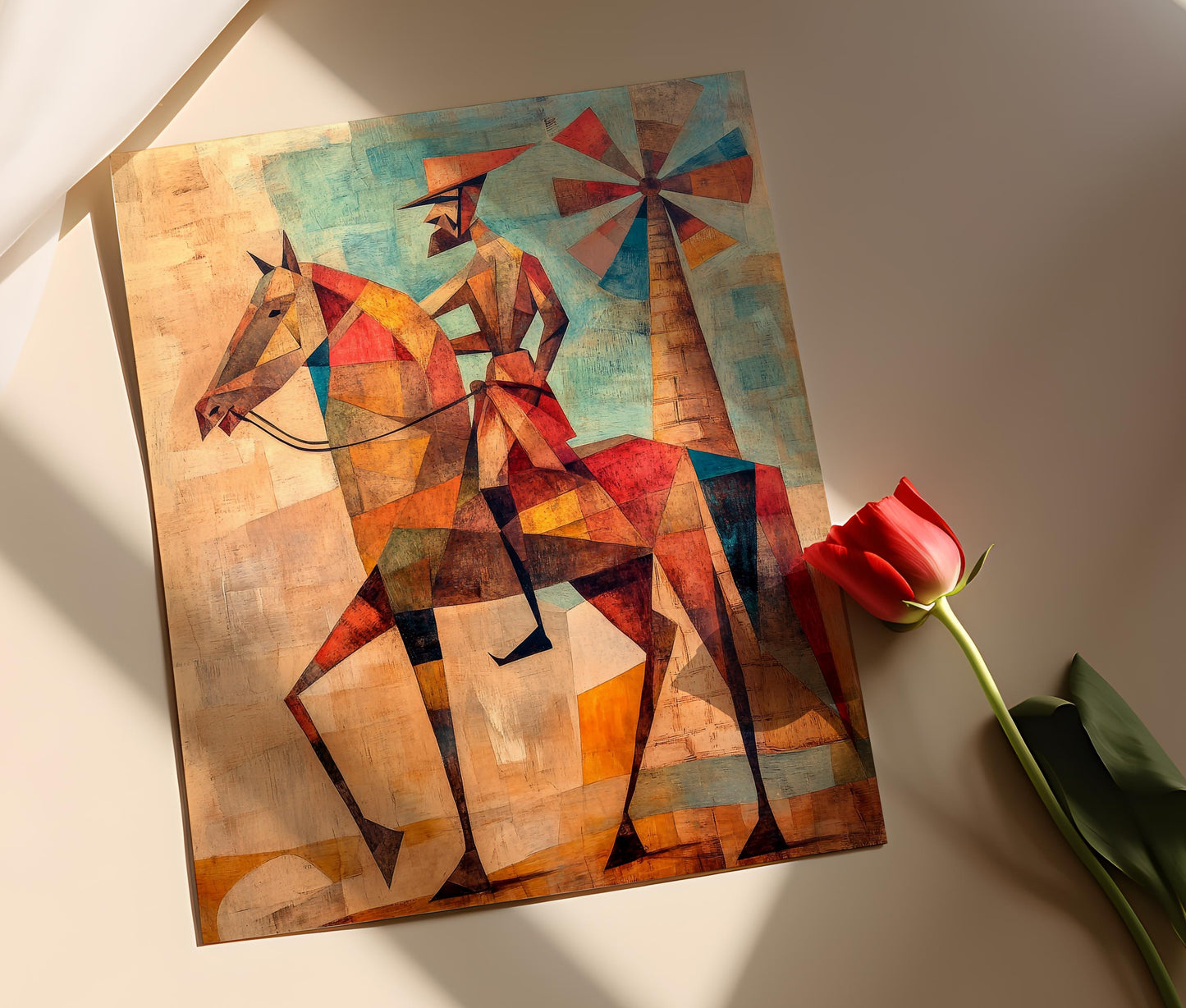 Affiche Don Quichotte – Poster Illustration Colorée et Épique