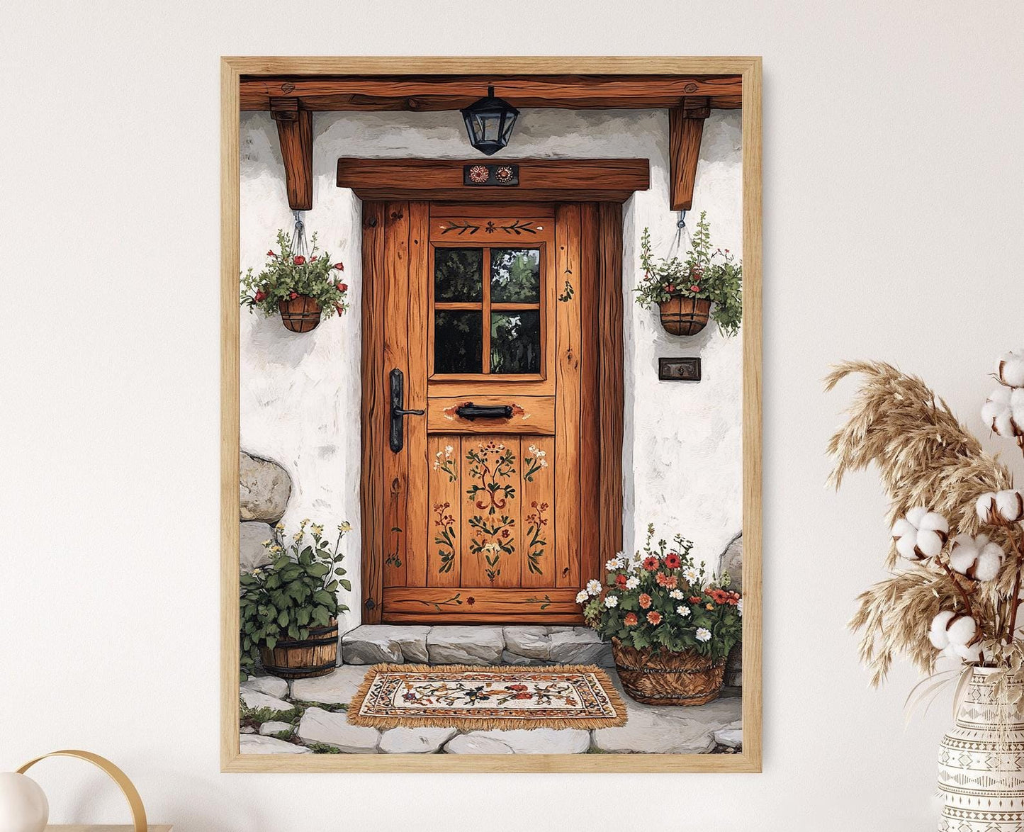 Affiche Hébédo – Poster Illustration de Porte en Bois Danoise