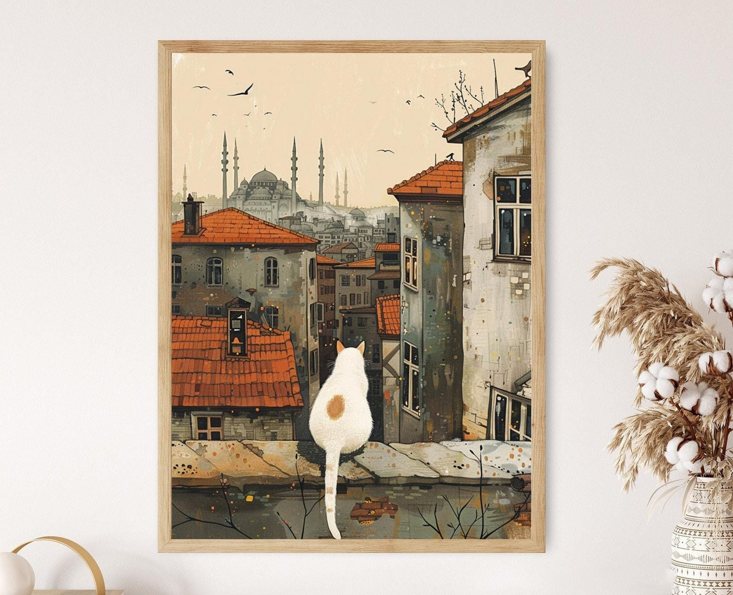 Affiche Chat d'Istanbul – Illustration féline vibrante