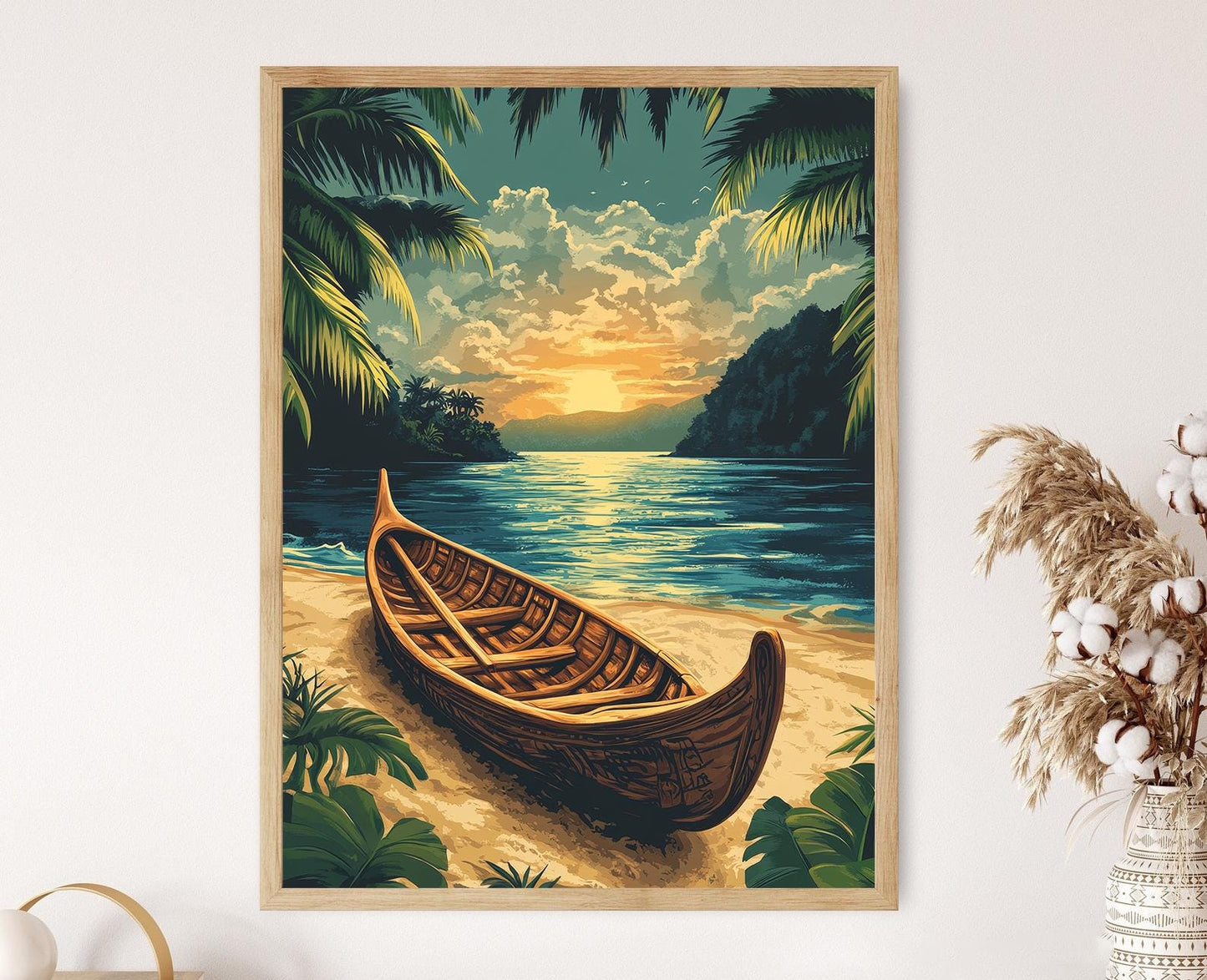 Affiche Prow de Canoë des Îles Salomon – Art Tribal Océanique