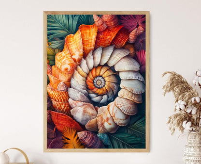 Affiche Argent de Coquillage des Îles Salomon – Décor Autochtone Océanique