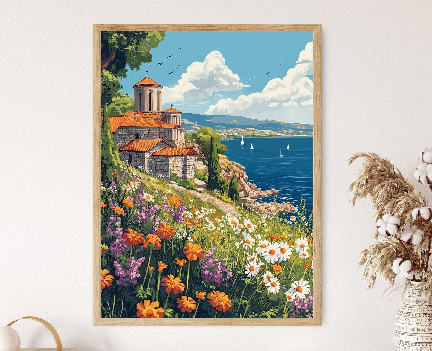 Affiche Monastère d'Arménie – Impression Art Lac Sevan