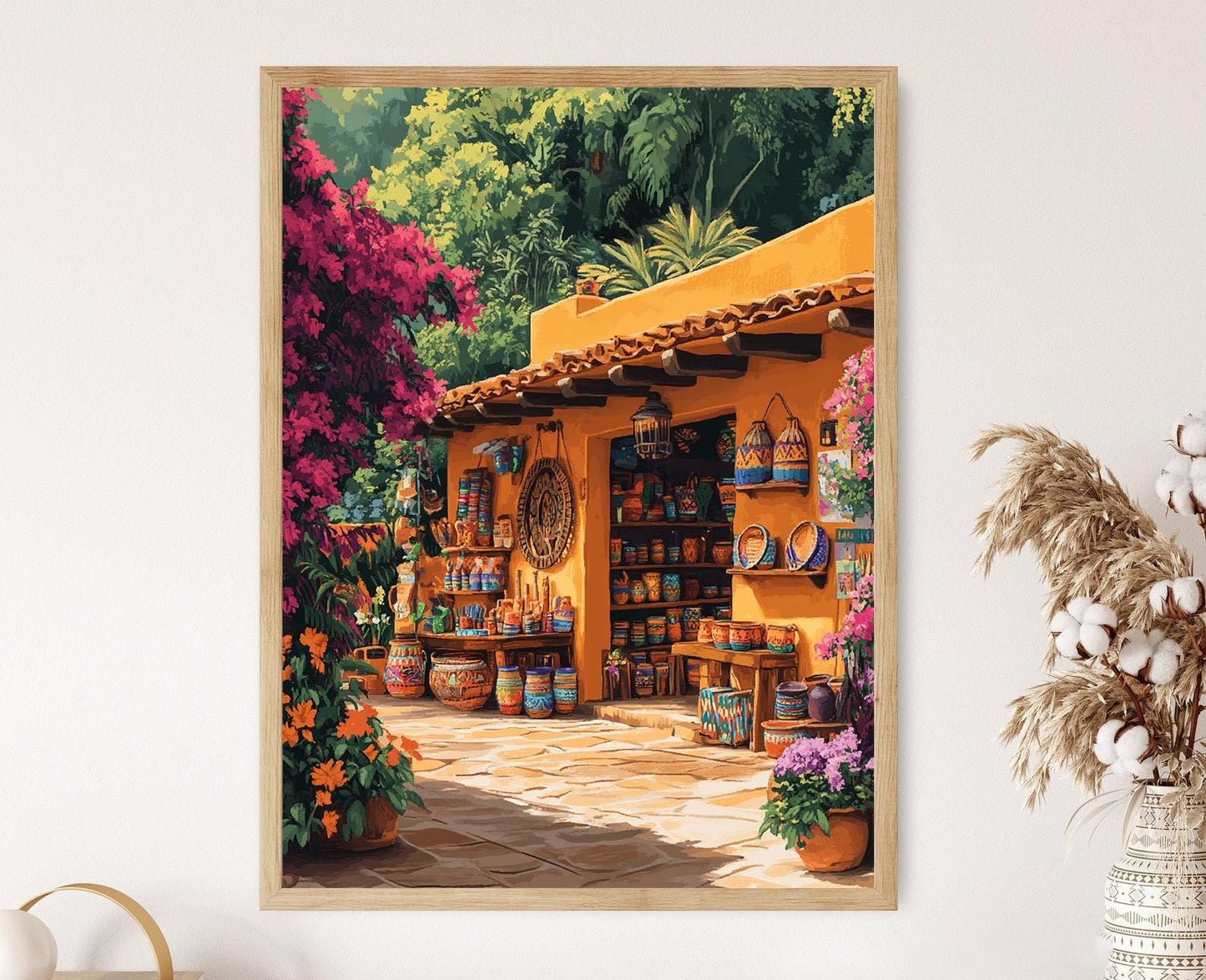 Affiche d'art de poterie hondurienne – Poster souvenirs rustiques