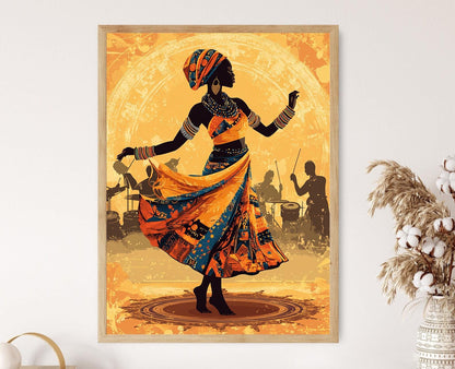 Affiche Mutwashi Congolaise – Art traditionnel de danse africaine