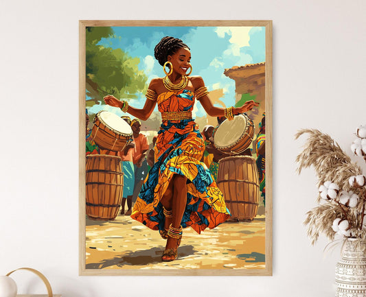 Affiche Ngoma Tanzanienne – Poster Art de Danse Traditionnelle Africain