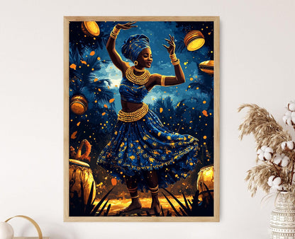 Affiche Yoruba Bata – Art Print de Danse Traditionnelle Africaine