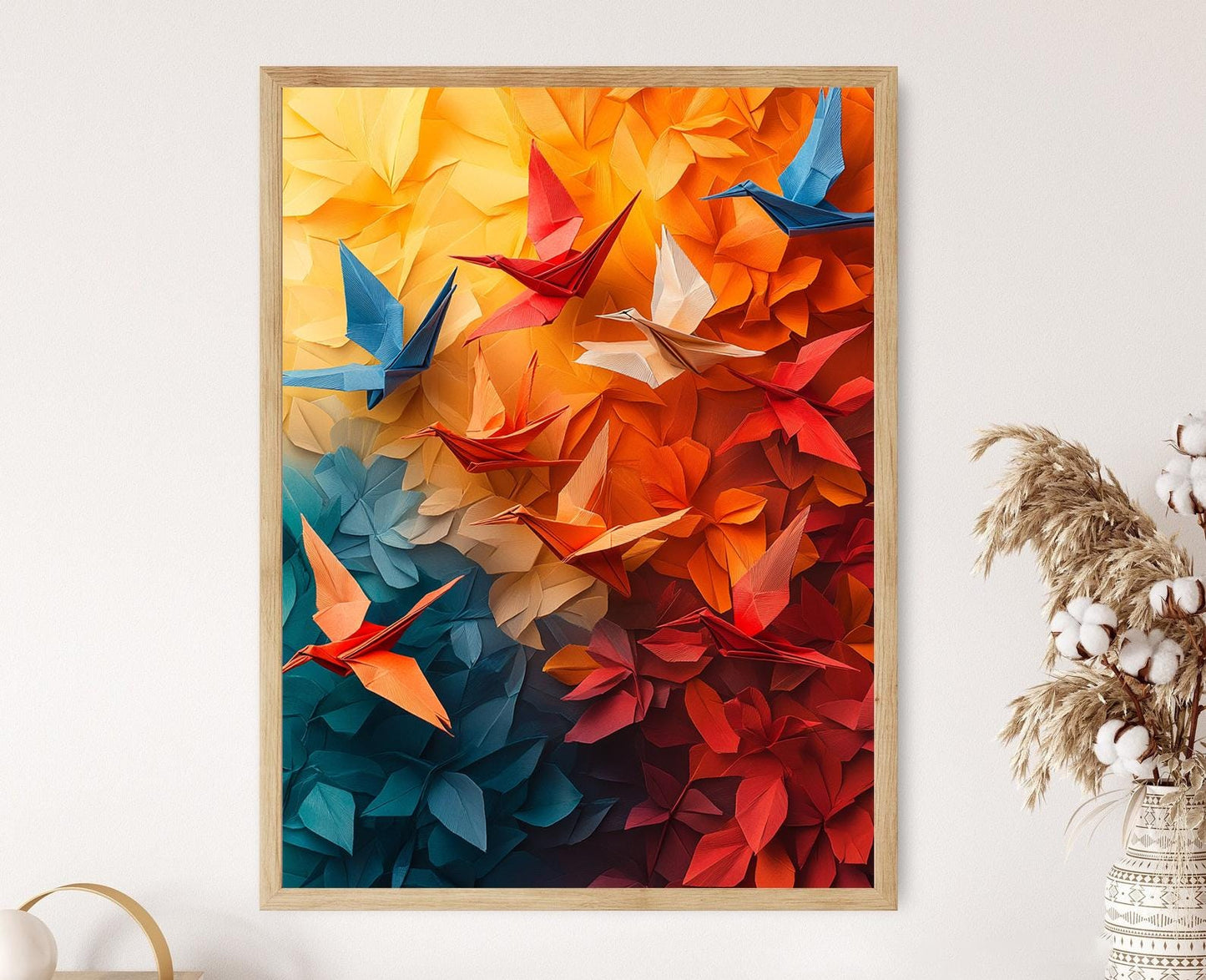 Affiche Grue Origami – Poster Art Japonais, Symbole de Paix