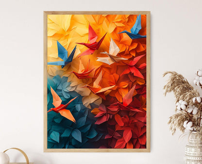 Affiche Grue Origami – Poster Art Japonais, Symbole de Paix