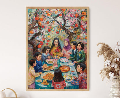 Affiche Nowruz – Tableau de la fête du Haft Sin Persan