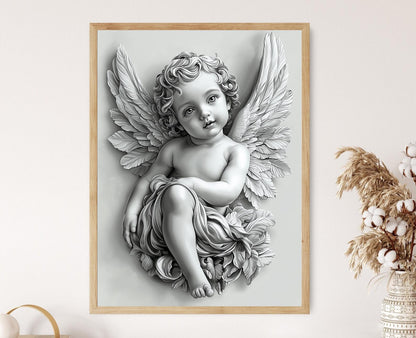 Affiche Céleste – Poster Art Renaissant d'Ange Élégant et Intemporel