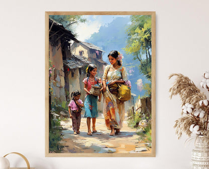 Affiche Vie Rurale – Poster Villagers du Tamil Nadu en Inde