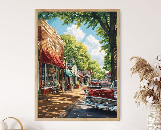 Affiche Arkansas – Illustration du charme d'une petite ville