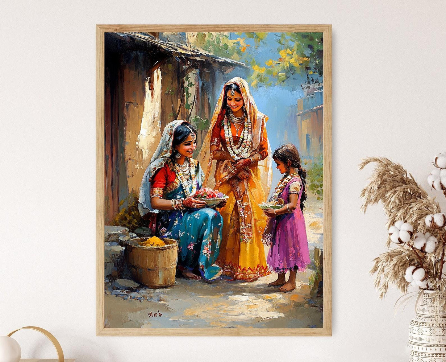 Affiche Art de Tamil Nadu – Poster Décor Rural en Inde