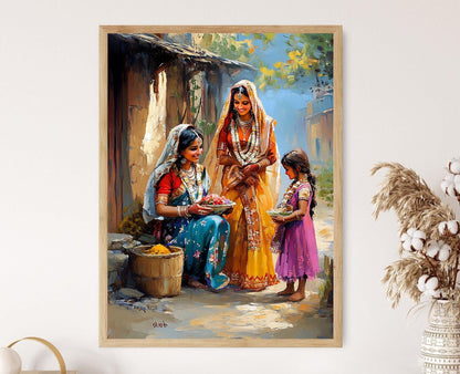 Affiche Art de Tamil Nadu – Poster Décor Rural en Inde