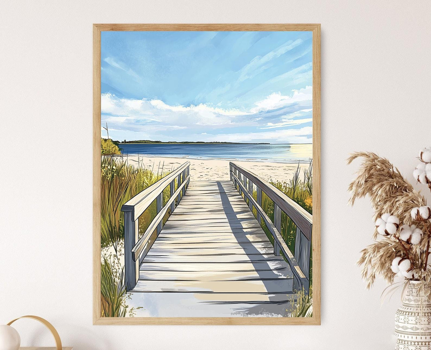 Affiche Plage de Silver Sands – Impression artistique du Connecticut