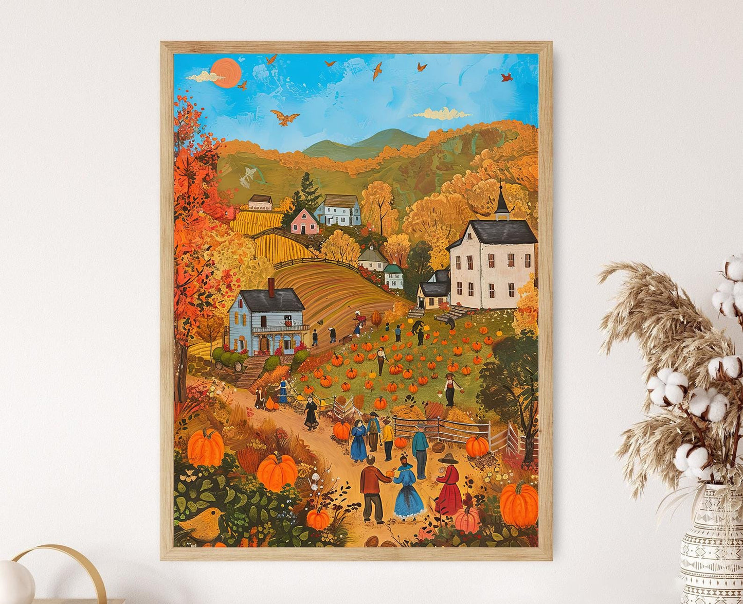 Affiche Festival de la Récolte Nostalgique – Peinture Folk à la Grandma Moses