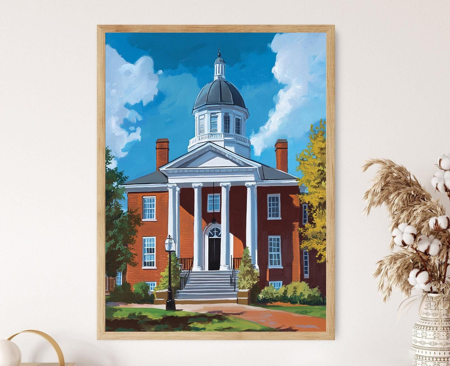 Affiche de l'édifice du Capitole de Dover – Poster emblématique du Delaware