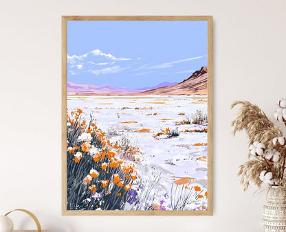 Affiche Chott El Jerid – Poster Paysage du désert tunisien