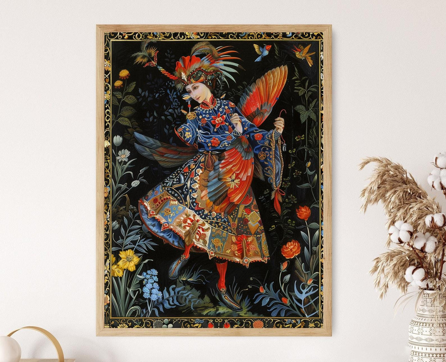 Affiche Art Miniature Palekh – Giclée Détails Fins, Cadeau Unique