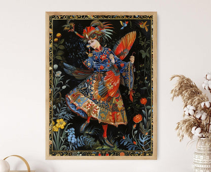 Affiche Art Miniature Palekh – Giclée Détails Fins, Cadeau Unique