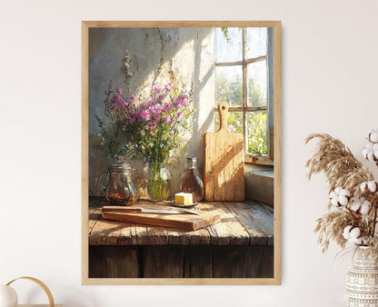 Affiche Cuisine Suédoise – Poster Ustensiles en Bois Rustiques