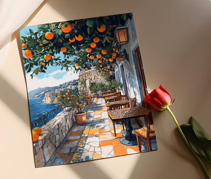 Affiche Batroun – Illustration de la Terrasse, Art Mur Phoenicien