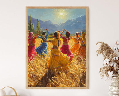 Affiche Célébration de Baisakhi – Poster Art Traditionnel Punjab