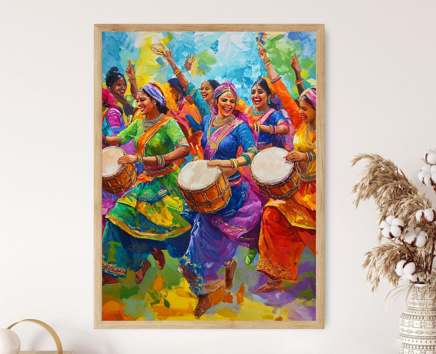 Affiche Bhangra – Impression d'Art Vibrante de la Culture Punjabi