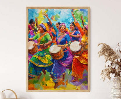 Affiche Bhangra – Impression d'Art Vibrante de la Culture Punjabi