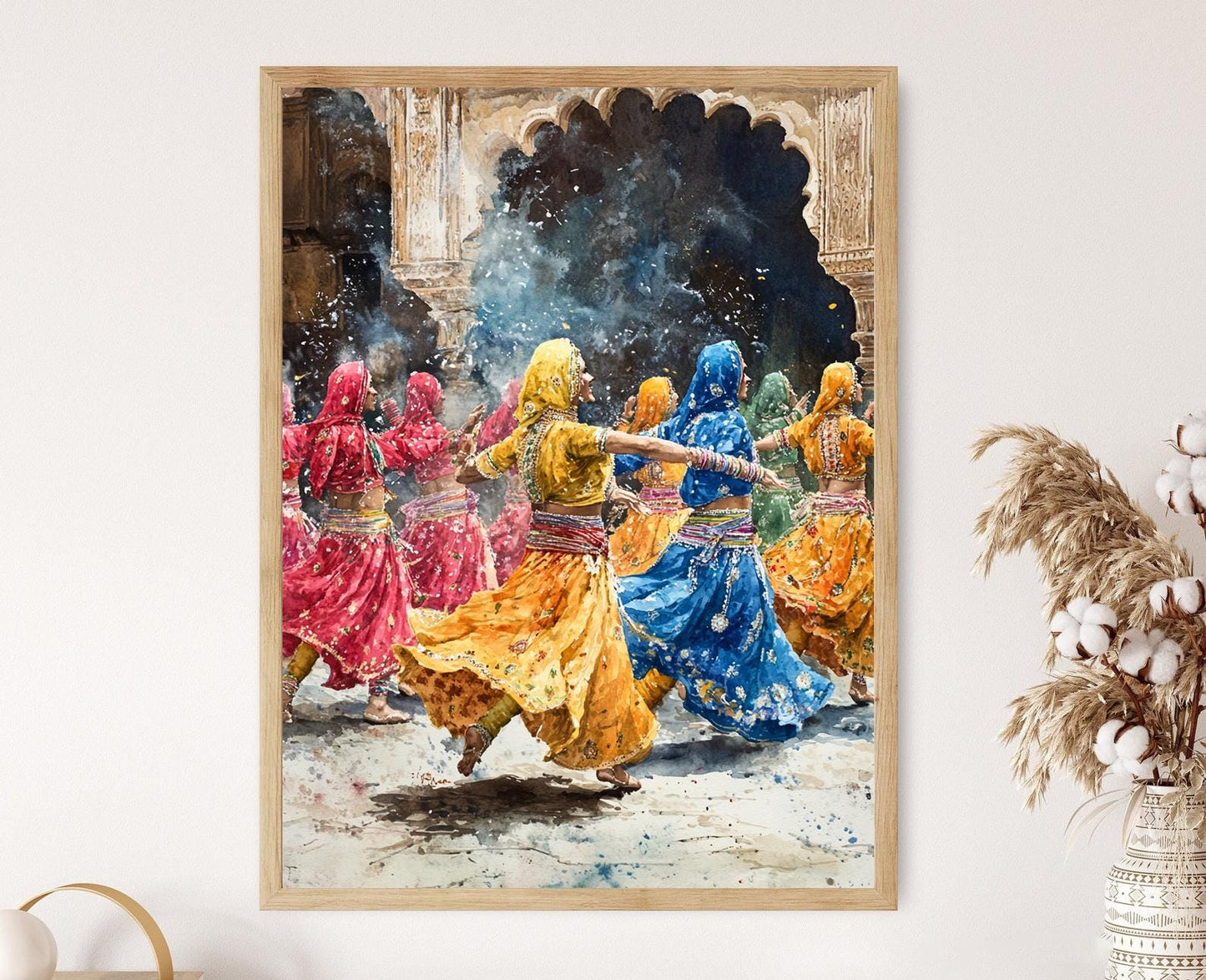 Affiche Bhangra – Impression Art de Danseurs Traditionnels du Punjab